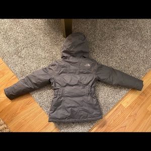 The North Face girls parka. Sz SM. Gray/lavender.